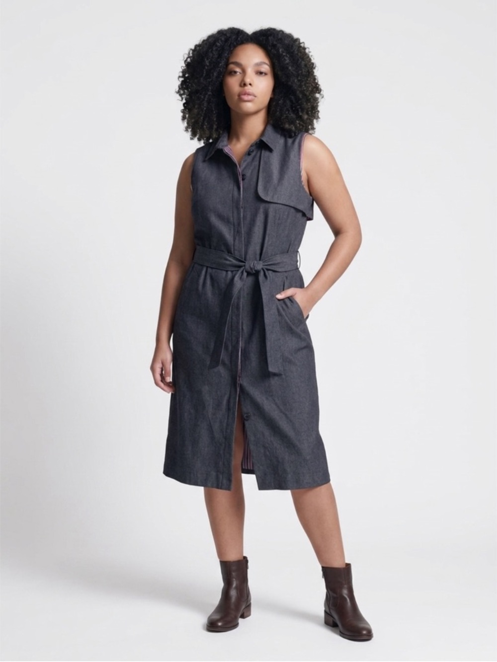 Liz Claiborne Denim Look Sleeveless Vest/Jacket/Coat